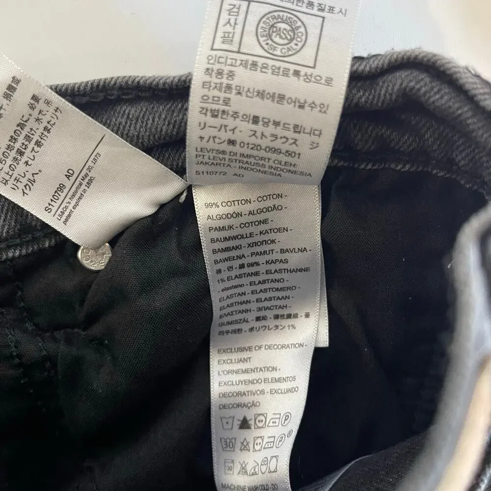 Levi’s Wedgie Straight Grey Denim Jeans Button Fly - Size 31